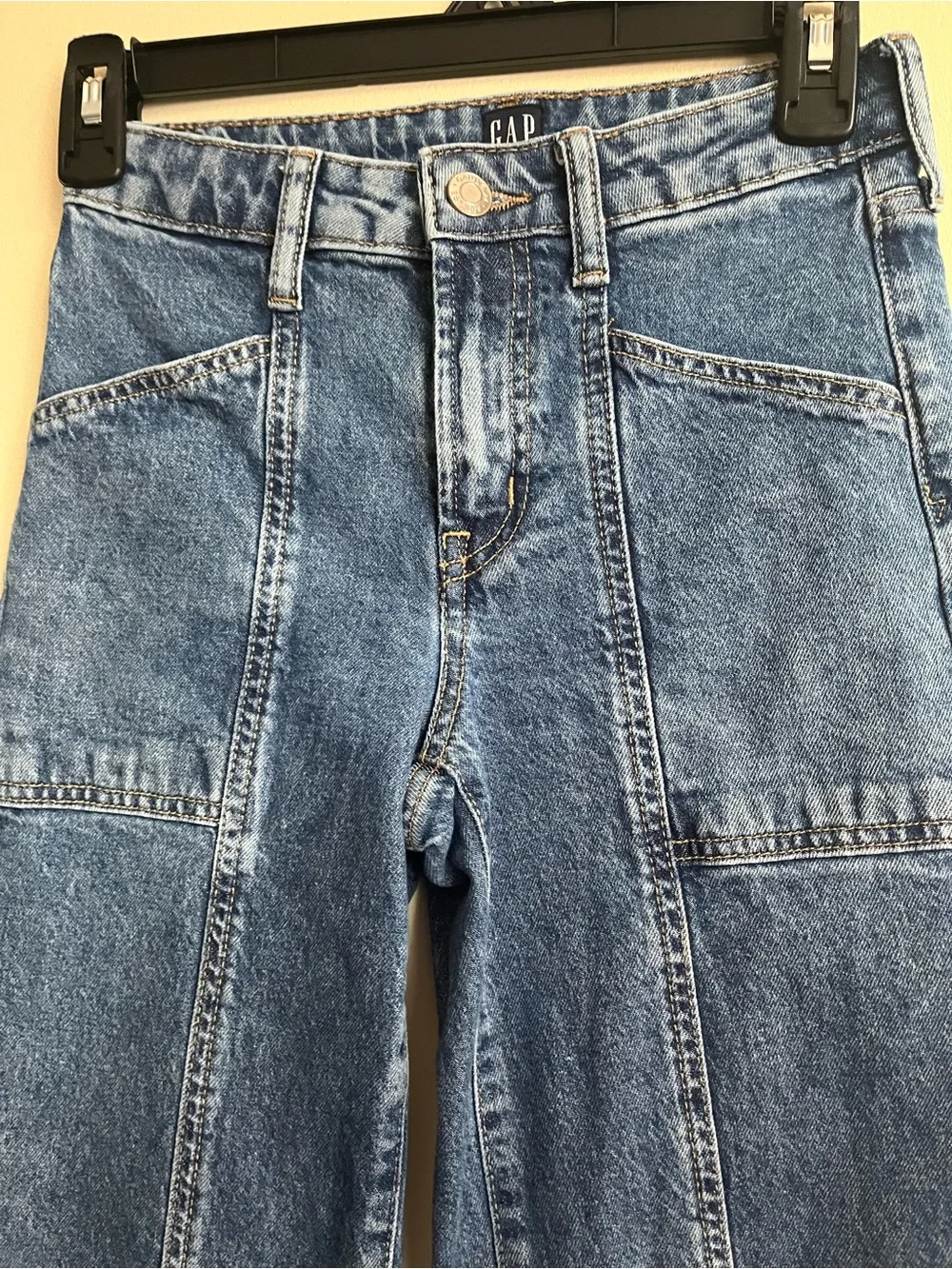 GAP Kids Wide-Leg Blue Panel Jeans size 10
